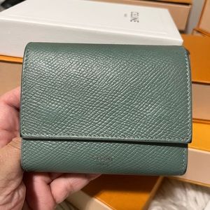 Celine Leather Trifold Wallet